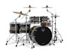The Mapex Saturn VI Studioease 5-Piece Shell Pack (SR628XUZXG) features hybrid maple/walnut shells that provide powerful projection, rich tonal depth, and responsive dynamics. Finished in a bold Black Ink Burst, this kit includes SONIClear bearing edges for improved tuning stability and enhanced resonanceÃ¢â‚¬â€ideal for studio recording, live performance, and drummers seeking high-end tone with striking aesthetics.