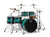 Mapex Saturn VI Studioease Shell Pack 5-Piece - Marine Teal Burst (SR628XUZXT) | Musician Madness