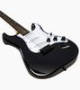 Austin AST100BK Classic Double Cutaway Electric Guitar in Black finish â€“ solid-body Strat-style design with three single-coil pickups and chrome hardware