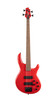 Cort C4DELUXECRD Artisan Series C4 Deluxe Bass Guitar in Candy Red finish with Bartolini pickups and 4-string design.