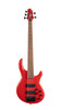 Cort C5DELUXECRD Artisan Series C5 Deluxe 5-String Bass Guitar in Candy Red finish with Bartolini pickups and active EQ.