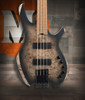 Cort SPACE4SDB Artisan Series Space 4 Bass Guitar in Star Dust Black finish with Nordstrand pickups and active 3-band EQ.