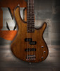 Cort ACTIONPJOPW Action PJ 4-String Bass Guitar in Open Pore Walnut finish with PJ pickup configuration and active electronics.