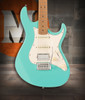 Cort G200SE Electric Guitar in Seafoam Green finish with HSS pickups and contoured body design.
