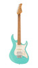 Cort G200SE Electric Guitar in Seafoam Green finish with HSS pickups and contoured body design.