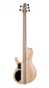 Cort A5BEYONDOPBN Artisan Series A5 Beyond 5-String Bass Guitar featuring Bubinga top, neck-through construction, Bartolini pickups, and Open Pore Natural finish – available at Musician Madness.