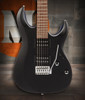 Cort X100OPBK X Series 100 Double Cutaway Electric Guitar in Open Pore Black finish featuring dual humbuckers, fast neck, and modern styling â€“ available at Musician Madness.