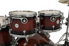 DW Design Series 4-Piece 22" Bass Drum Maple Shell Pack - Tobacco Burst w/Chrome Hardware | Musician Madness
