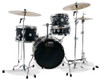 DW Design Mini Pro 4-Piece Drum Set – 16" Bass Drum - Black Satin (DDLM1604BL)
