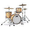 PDP PDCC1803NW Classic Bop Kit 4-piece drum set in Natural finish with Walnut hoops featuring maple shells, vintage tone, and compact jazz design - available at Musician Madness.
