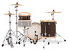 PDP PDCC2013WN Classic Kit 4-piece drum set in Walnut finish with Natural Hoops featuring maple shells, 20" kick drum, and vintage-inspired design - available at Musician Madness.