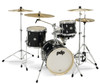 PDP PDNY1604BO New Yorker 4-Piece Drum Kit in Black Onyx Sparkle finish with chrome hardware featuring maple shells, compact body, and pro PDP tone - available at Musician Madness.