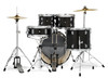 PDP PDCE2015KTIB Centerstage 5-Piece Drum Set in Iridescent Black finish with hardware, cymbals, and throne featuring poplar shells and everything needed to start drumming - available at Musician Madness.