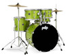 PDP Centerstage 5-Piece Drum Set w/ Hardware, Cymbals & Throne - Electric Green (PDCE2015KTEL) | Musician Madness