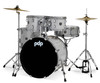 PDP Centerstage 5-Piece Drum Set w/ Hardware, Cymbals & Throne - Diamond (PDCE2015KTDW) | Musician Madness