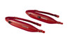 Hohner ACC16-RED/RED 44" x 4" Leather & Velvet Accordion Straps X-Large with back strap featuring red leather exterior, velvet padding, and adjustable design for comfortable support.