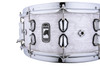 Mapex Black Panther Heritage 14" x 6" Snare Drum â€“ White Strata (BPNML4600CWD) featuring a maple shell, warm vintage tone, and elegant white strata finish for refined performance.