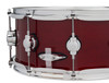 DW Design Series 14" x 6" Snare Drum – Cherry Stain (DDLG0614SSCS) featuring a 10-ply maple shell with natural warmth, responsive tone, and classic cherry stain finish.