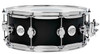DW Design Series 14" x 5.5" Snare Drum – Black Satin (DDLM5514SSBL) featuring a 10-ply maple shell with balanced tone, sleek satin finish, and chrome hardware for modern performance.