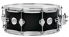 DW Design Series 14" x 5.5" Snare Drum â€“ Black Satin (DDLM5514SSBL) featuring a 10-ply maple shell with balanced tone, sleek satin finish, and chrome hardware for modern performance.