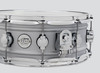 DW Design Series 14" x 5.5" Matte Aluminum Snare Drum (DDSD5514MACR) featuring a seamless aluminum shell with matte finish for crisp attack, clarity, and lightweight performance.