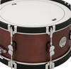 PDP Concept Classic 6.5x14 Snare Drum in deep Ebony Stain finish with matching wood hoops and maple shell, delivering classic tone and elegant design.