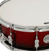 PDP Concept Maple 5.5x14 Snare Drum in Red to Black Fade Lacquer finish with maple shell and chrome hardware, blending modern style with warm tone.