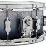 PDP Concept Maple 5.5x14 Snare Drum in Silver to Black Sparkle Fade Lacquer finish with maple shell and chrome hardware, offering brilliant looks and crisp tone.