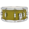 PDP Concept Maple 6.5x14 Snare Drum in Satin Olive FinishPly with maple shell and chrome hardware, offering balanced tone and unique matte olive style.