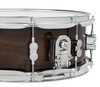 PDP Concept Maple Exotic 5.5x14 Snare Drum in Walnut to Charcoal Burst Lacquer finish with maple shell and chrome hardware, offering rich tone and elegant burst style.