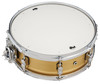 PDP Concept Series 5x14 Snare Drum in Natural Satin Brushed Brass with 1.2mm shell and chrome hardware, producing warm, punchy tone with elegant brushed finish.