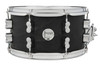 PDP Concept Series 7x13 Black Wax Maple Snare Drum in Satin Black finish with chrome hardware, delivering full maple tone, fast response, and modern style.