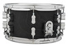 PDP Concept Series 7x13 Black Wax Maple Snare Drum in Satin Black finish with chrome hardware, delivering full maple tone, fast response, and modern style.