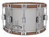PDP Concept Select 8x14 Snare Drum with 3mm aluminum shell and walnut wood hoops, delivering crisp attack, warm tone, and elegant craftsmanship.