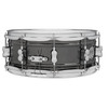 PDP Concept Series 5.5x14 Snare Drum in Black Nickel Over Steel finish with chrome hardware, producing bright tone, sharp attack, and modern visual appeal.