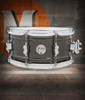 PDP Concept Series 6.5x13 Snare Drum in Black Nickel Over Steel finish with chrome hardware, offering bright tone, strong projection, and versatile sound.