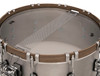 PDP Concept Select 6.5x14 Snare Drum with 3mm aluminum shell and walnut wood hoops, delivering clear tone, dynamic response, and stunning craftsmanship.