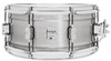 PDP Concept Series 6.5x14 Snare Drum in Natural Satin Brushed Aluminum finish with 1.2mm shell and chrome hardware, offering bright tone and sleek industrial design.