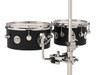 DW Design Series Concert Toms 5x8 and 5x10 in Black Satin Lacquer finish with chrome hardware – premium DW percussion tone – Musician Madness
