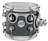DW Design Series 7x8 Maple Suspended Tom in Steel Gray Lacquer with maple shell and chrome hardware - professional DW tone - Musician Madness