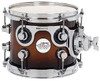 DW Design Series Maple Suspended Tom, 7x8 - Tobacco Burst Gloss Lacquer w/Chrome Hardware (DDLG0708STTB) | Musician Madness