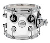 DW Design Series 7x8 Maple Suspended Tom in Gloss White Lacquer with chrome hardware and maple shell construction – Musician Madness