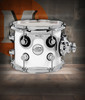 DW Design Series Maple Suspended Tom, 7x8 - Gloss White Lacquer w/Chrome Hardware (DDLG0708STWH)|Musician Madness