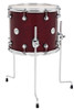 DW Design Series 12x14 Maple Floor Tom in Cherry Stain Gloss Lacquer with maple shell and chrome hardware – professional DW tone – Musician Madness