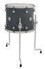 DW Design Series Maple Floor Tom, 12x14 - Steel Gray Lacquer w/Chrome Hardware (DDLG1214TTSG) | Musician Madness