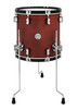 PDP Concept Classic 14x14 Floor Tom in Ox Blood Stain with ebony hoops and maple shell construction - warm, vintage tone - Musician Madness