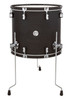 PDP Concept Classic 16x18 Floor Tom in Ebony Stain with matching ebony hoops and maple shell construction - deep, classic PDP tone - Musician Madness