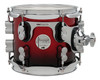 PDP Concept Maple 7x8 Suspended Tom - Red to Black Fade Lacquer with Chrome Hardware (PDCM0708STRB)|Musician Madness