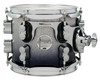 PDP Concept Maple 7x8 Suspended Tom in Silver to Black Fade Lacquer with chrome hardware and maple shell - bright tone and sleek finish - Musician Madness