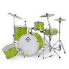 Dixon Spark 5-Piece Drum Set in Key Lime Sparkle finish (PODSP522C1SKLS) – complete outfit with hardware and cymbals – beginner-friendly drum kit – Musician Madness